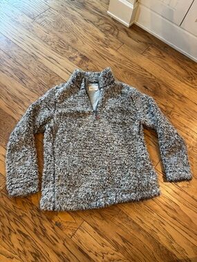 Weatherproof Gray Sherpa Half-Zip Turtleneck Pullover